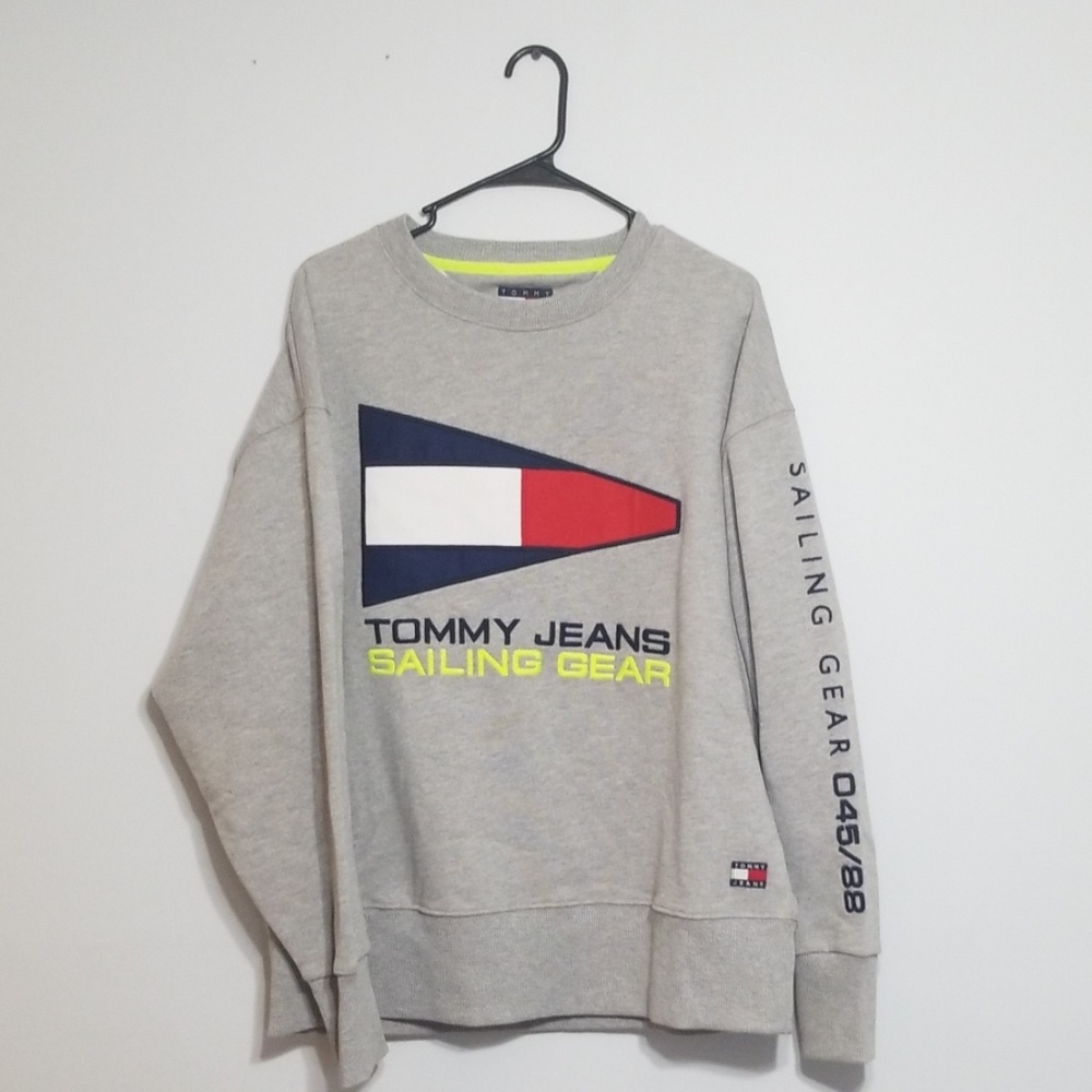 Tommy Jeans Sailing Gear Sweater L Large Big Flag